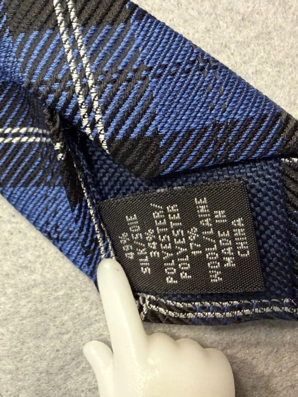 Lauren Ralph Lauren Blue Black Plaid Silk Blend Classic Men's Tie